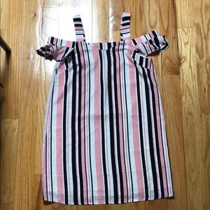 Skies Are Blue stripe dress size Medium.